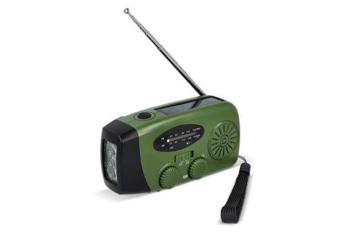 SafeSound Notfallradio mit Solar und Handaufzug Dunkelgrün