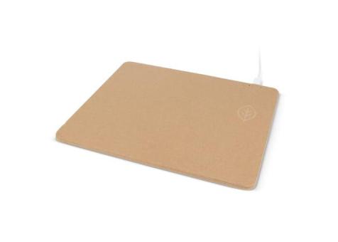 Mousepad with wireless charger recycled paper Nature