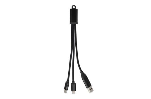 2-in-1 Charging Cable USB-A/C to USB-C &amp; Lightning Aluminium Black