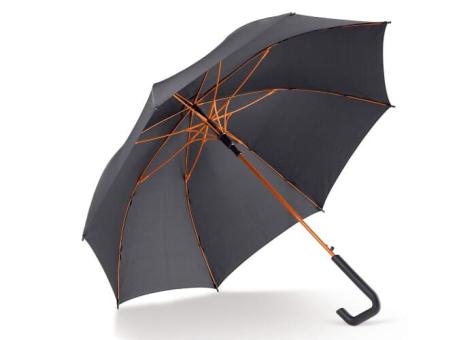 Stick umbrella 23” auto open Black orange