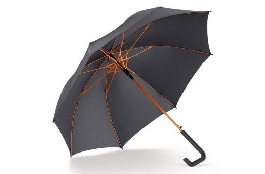 Stick umbrella 23” auto open Black orange