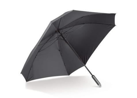 Luxus 27” quadratischer Regenschirm mit Hülle Schwarz
