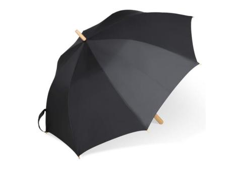 Stick umbrella 25” R-PET straight handle auto open Black