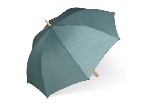 Stick umbrella 25” R-PET straight handle auto open Dark green