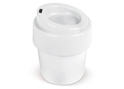 Coffee cup Hot-but-cool with lid 240ml White