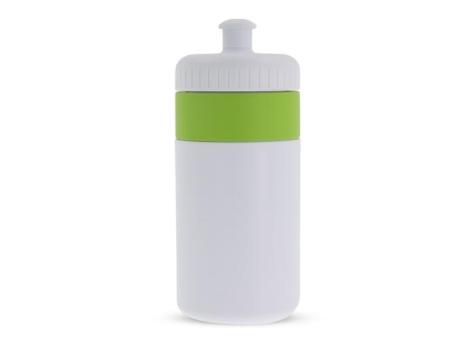Sportflasche mit Rand 500ml Froschgrün/weiß