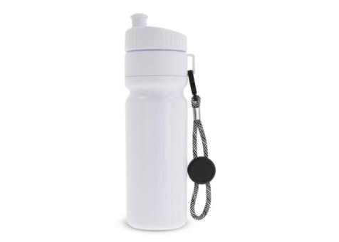 Sportflasche mit Rand und Kordel 750ml Weiß