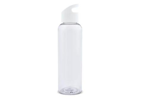 Water bottle Loop transparent R-PET 600ml, white White,transparent