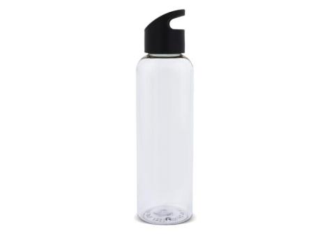 Water bottle Loop transparent R-PET 600ml Transparent black