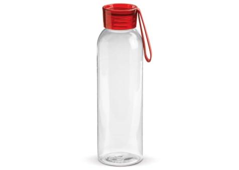 Water bottle Tritan 600ml Transparent red