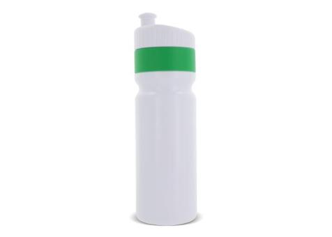 Sportflasche mit Rand 750ml Weiß/grün