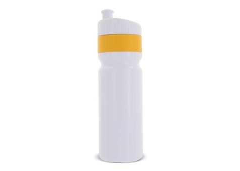 Sportflasche mit Rand 750ml Weiß/gelb