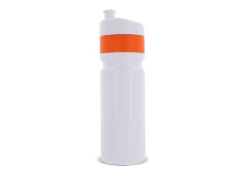 Sportflasche mit Rand 750ml Orange/weiß
