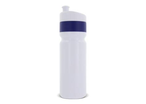 Sportflasche mit Rand 750ml Weiß/blau