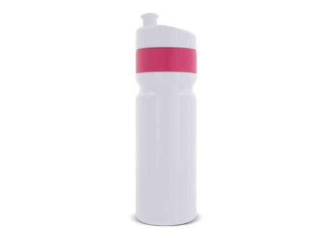 Sportflasche mit Rand 750ml Rosa/weiß