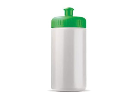 Sportflasche classic 500ml Weiß/grün