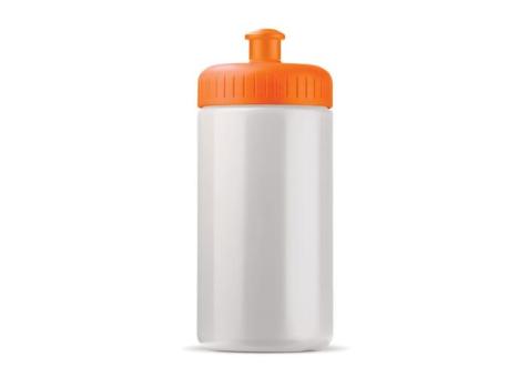 Sportflasche classic 500ml Orange/weiß