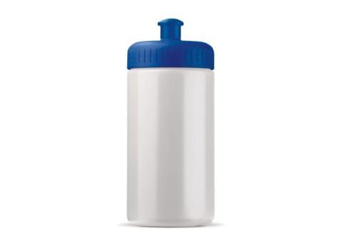 Sportflasche classic 500ml Weiß/blau