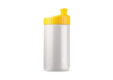 Sportflasche Design 500ml Weiß/gelb