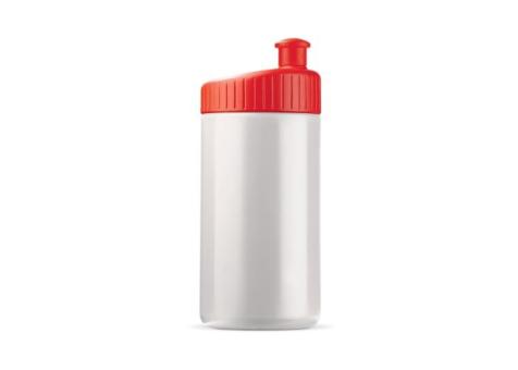 Sportflasche Design 500ml Weiß/rot