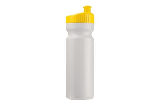 Sportflasche Design 750ml Weiß/gelb