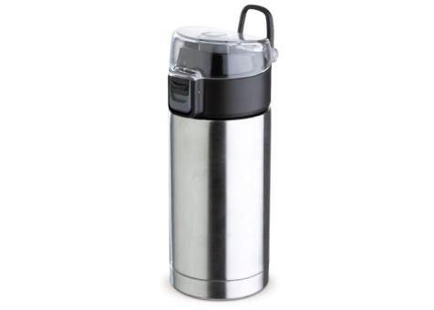Thermo mug click-to-open 330ml Silver