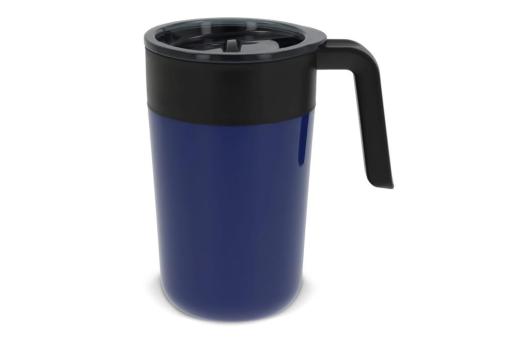 Double walled coffee mug 400ml Dark blue