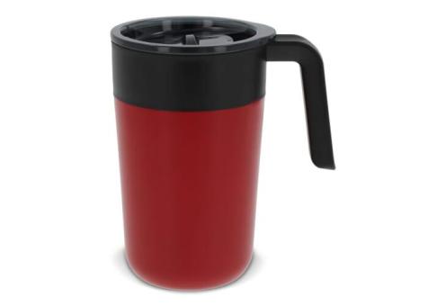 Double walled coffee mug 400ml Dark red