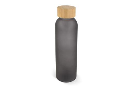 Water bottle glass & bamboo 500ml Dark grey