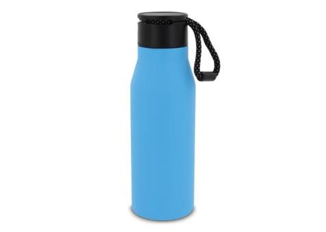 Isolierflasche mit Trageschlaufe 600ml Hellblau