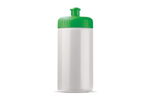 Sportflasche auf Biobasis 500ml basic Weiß/grün