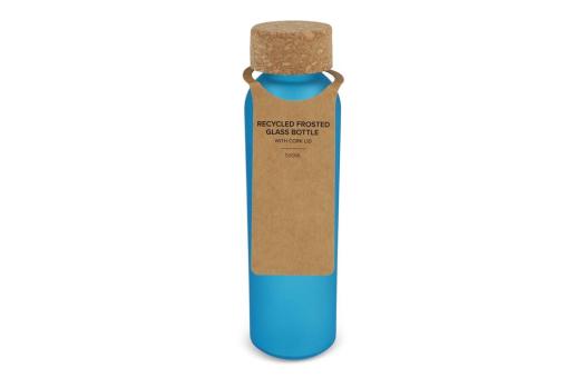 Gefrostete Glasflasche mit Korkdeckel 500ml 