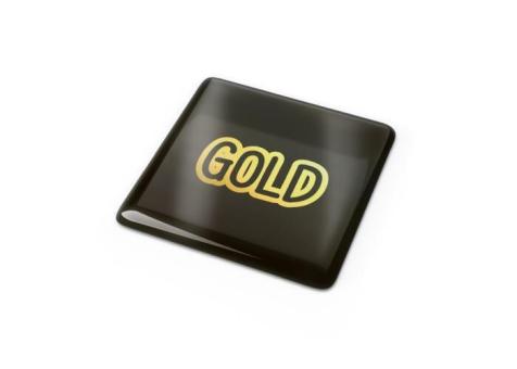 Doming Quadrat 10x10 mm Gold
