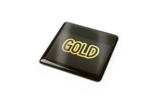 Doming Square 20x20 mm Gold