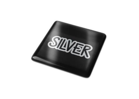 Doming Quadrat 25x25 mm Silber