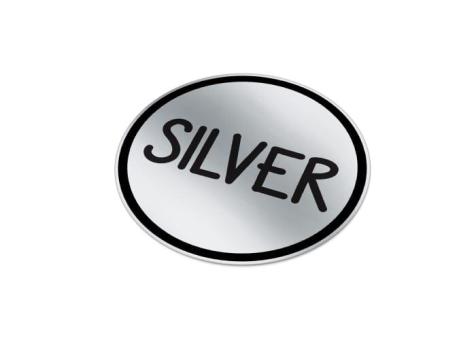 Vinyl Sticker Round Ø 15 mm Silver