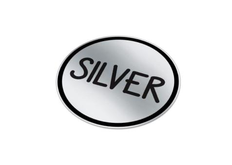 Vinyl Sticker Round Ø 35 mm Silver