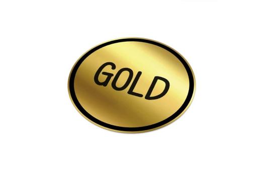 Vinyl Sticker Rund Ø 40 mm Gold