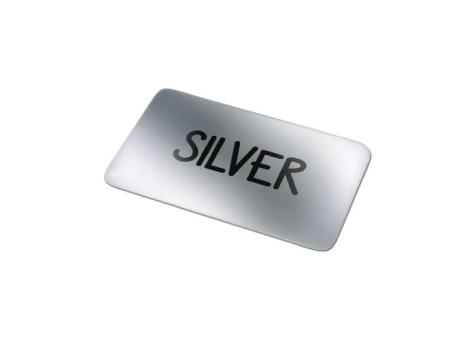 Vinyl Sticker Rechteck 40x20mm Silber