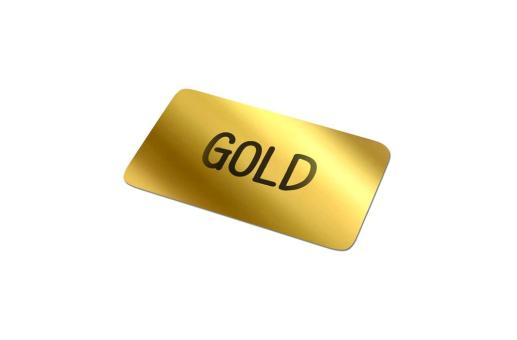 Vinyl Sticker Rechteck 40x20mm Gold