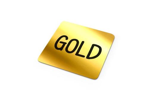 Vinyl Sticker Square 40x40mm Gold