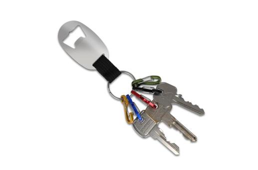 Bottle opener keychain Silver