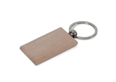 Key ring wood rectangular Timber