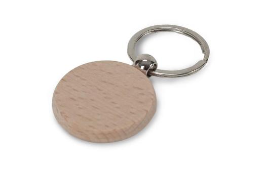 Key ring wood round Ø40mm Timber