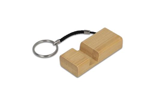 Bamboo phone holder keychain Nature
