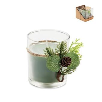 FOREST Christmas candle holder Green