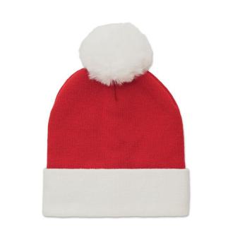 MENSA Christmas knitted beanie Red