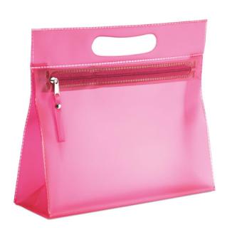 MOONLIGHT Transparente Kosmetiktasche Fuchsia