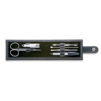 NAILKIT 6-tool manicure set in pouch Black