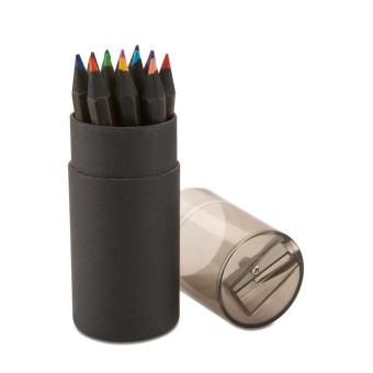 BLOCKY Black colouring pencils Black